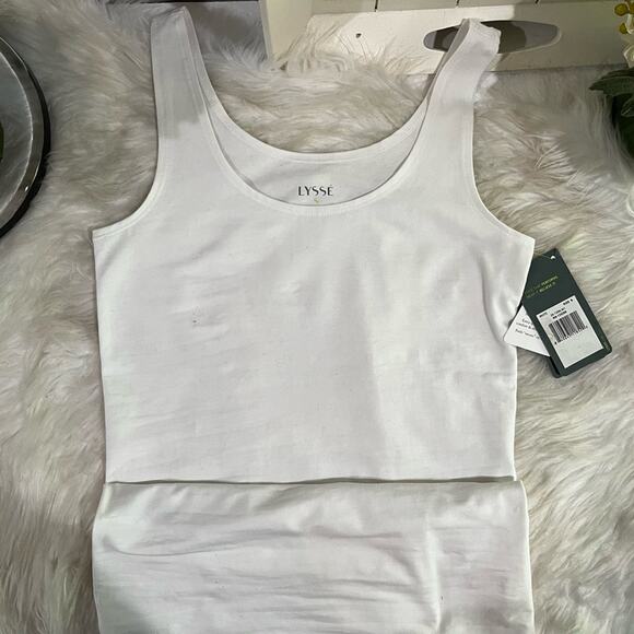 NEW Lysse Spandex Longline Scoop Neck Wide Strap Shape Wear Tank Top White S NWT - Picture 10 of 16